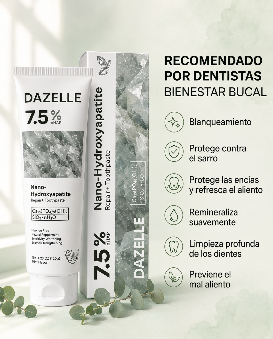 Hydroxyapatite Fluoride-Free Toothpaste